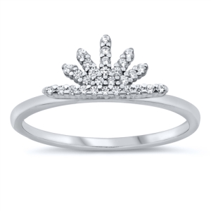Silver CZ Sunrise Ring from Sidney Imports